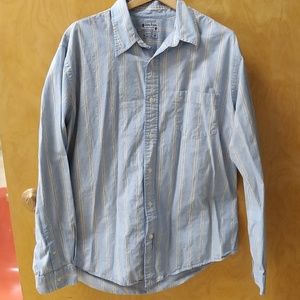 Lucky Brand Mens Blue Long Sleeve Button Down